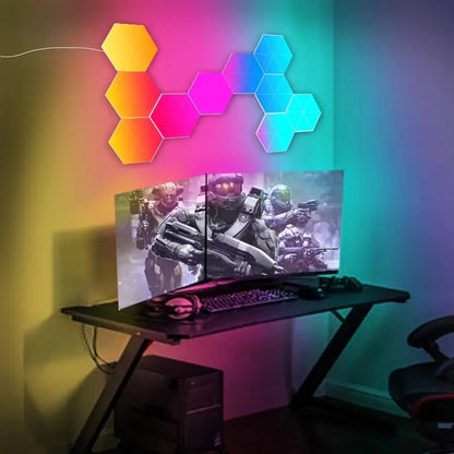 Hexagon LED-Wandleuchten-Set